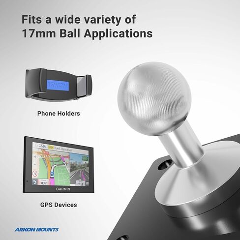 ARKON Metal 4 فتحات AMPS إلى 17 مم محول كروي بالتجزئة أسود (APAMPS17MET) وحلقة تشديد SP-SBH-KIT-CAM ومجموعة محول رأس الكاميرا (أسود) in Saudi Arabia