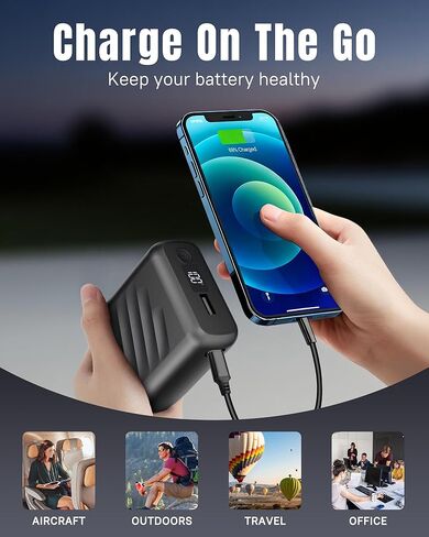 مخرج تيار مستمر 7.4 فولت 20000 مللي أمبير في الساعة USB 5V2A حزمة بطارية ملابس ساخنة للنساء والرجال سترة معطف بطانية كرسي تخييم شاحن بنك طاقة لWulcea Venustas Wasoto Weamest Kovnlo Gotobi Ororo Tidewe Mnzz in Kuwait