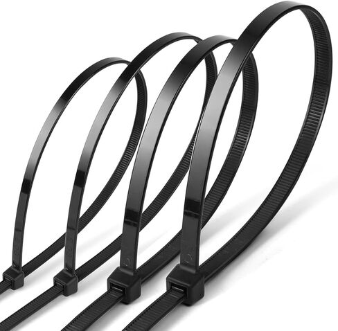 32 inch White Zip Ties Heavy Duty 50 PCS,220 lbs Ultra Strong Plastic Wire Ties, Large Cable Ties Extra Long Tie Wraps, Indoor and Outdoor UV Resistant (black, 32inch-50pcs) in Saudi Arabia