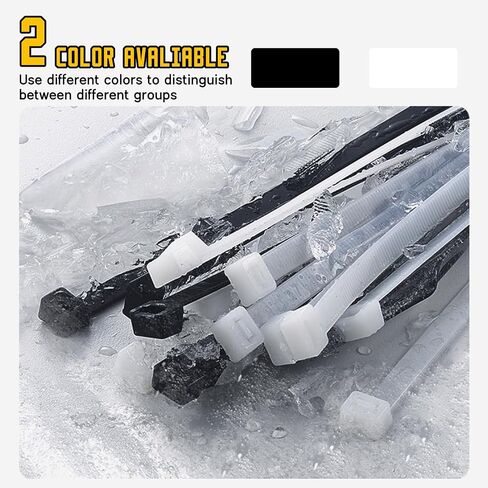 32 inch White Zip Ties Heavy Duty 50 PCS,220 lbs Ultra Strong Plastic Wire Ties, Large Cable Ties Extra Long Tie Wraps, Indoor and Outdoor UV Resistant (black, 32inch-50pcs) in Saudi Arabia