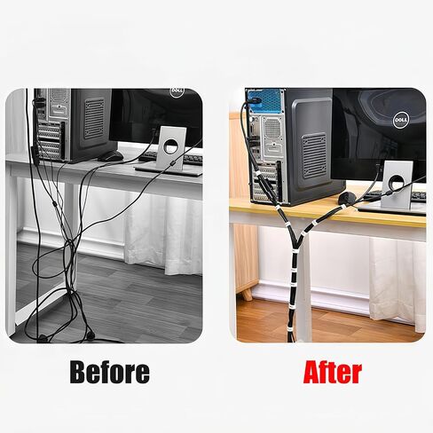 Reusable Cable Ties Roll 16.4ft, Adjustable Self-Gripping Straps for Cable Management, Wire Organizer, Cord Wraps (White) in Saudi Arabia
