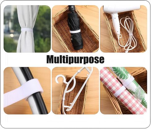 Reusable Cable Ties Roll 16.4ft, Adjustable Self-Gripping Straps for Cable Management, Wire Organizer, Cord Wraps (White) in Saudi Arabia