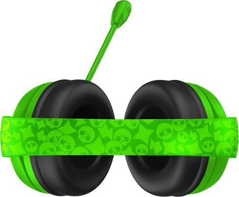 SUBSONIC - Brawl Stars Wireless Gaming Headset with LED and Detachable Microphone. Officially Licensed Gaming Headset, Compatible with Consoles, PCs, Tablets and Smartphones - Green in Saudi Arabia