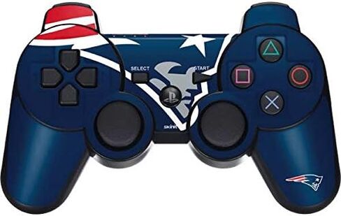 Skinit Decal Gaming Skin Compatible with PS3 Dual Shock Wireless Controller - Officially Licensed NFL New England Patriots Large Logo Design in Saudi Arabia