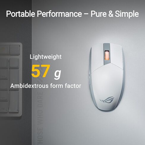 ماوس الألعاب اللاسلكي ASUS ROG Strix Impact III، خفيف الوزن 57 جيجا، مستشعر 36K DPI، بلوتوث و2.4 جيجا هرتز RF، ROG SpeedNova، عمر بطارية يصل إلى 618 ساعة، مفاتيح قابلة للاستبدال، جهاز استقبال ROG Omni، أبيض in Saudi Arabia