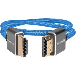 كوندور بلو كيبل HDMI مضفر رفيع ومستقيم بدقة 4 كيه لشاشات الكاميرا وبطاقات الالتقاط وغيرها in Kuwait