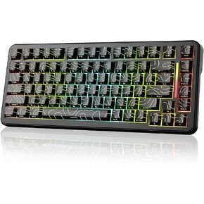 ATTACK SHARK X82PRO HE 75% لوحة مفاتيح ألعاب لاسلكية سريعة التشغيل، لوحة مفاتيح مغناطيسية بتأثير القاعة مع تشغيل قابل للتعديل 0.01 مم RT، معدل اقتراع 8 كيلو هرتز، تبديل سريع، RGB، لألعاب الكمبيوتر (كوميك) in Kuwait