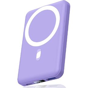 AOGUERBE for Magsafe Portable Charger, 10000mAh Wireless Magnetic Power Bank PD 22.5W Fast Charging Battery Pack with LED Display for iPhone 17/16/15/14/13/12 Series-White in Kuwait