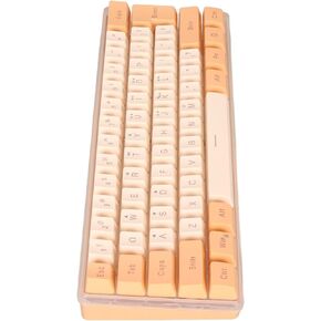 Generic لوحة مفاتيح سلكية صغيرة للألعاب مكونة من 61 مفتاحًا RGB بنسبة 60 بالمائة ميكانيكية مقلدة مدمجة للطابعة (أبيض وردي) in Kuwait