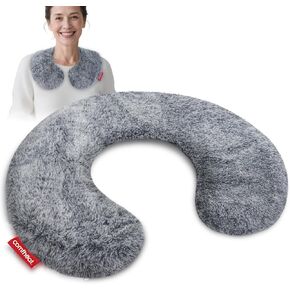 Neck Heating Pad Microwavable for Neck Pain Relief, Moist Hot Compress Microwave Neck Warmer Wrap for Neck Sore Muscles Relief, Lavender Aroma, 25 x 5.7 Inches, Blue in Saudi Arabia