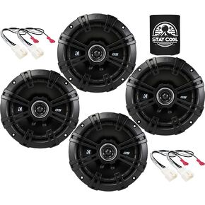 مكبرات صوت KICKER مقاس 6.5 بوصة لمجموعة ترقية Ford Mustang 2015-2023 - 4 عبوات من سلسلة DS مع حزام، محوري 6 1/2 باب أمامي وسماعة جانبية خلفية للسيارة DSC650، 43DSC6504 in Kuwait