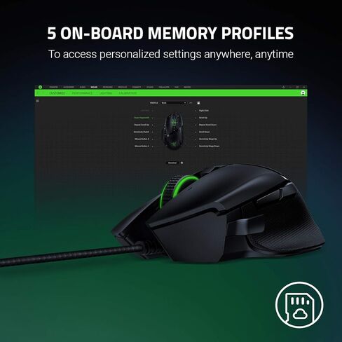 ماوس الألعاب اللاسلكي Razer Basilisk Ultimate Hyperspeed: أسرع ماوس ألعاب، أسود كلاسيكي (متجدد) in Kuwait