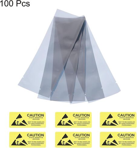Anti Static Bags Shielding Bag 100pcs 2.4x7inch(6x18cm) Open Top with Labels for Hard Drive HDD SSD in Saudi Arabia