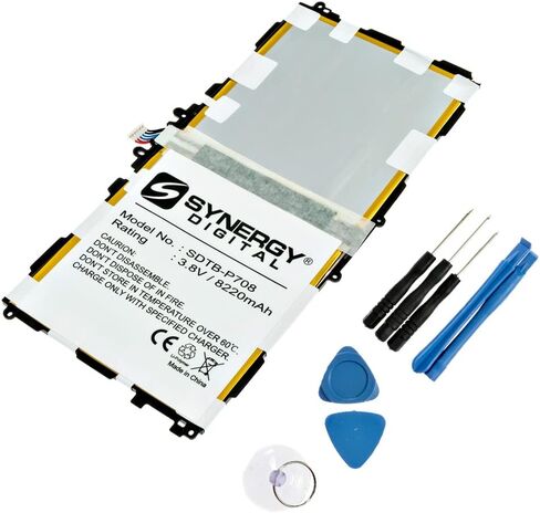 بطارية الكمبيوتر اللوحي الرقمية Synergy، تعمل مع جهاز Samsung T520 Tablet، (Li-Pol، 3.8V، 8220 مللي أمبير) ذات سعة فائقة، متوافقة مع بطارية Samsung Galaxy Note 10.1 2014 in Saudi Arabia