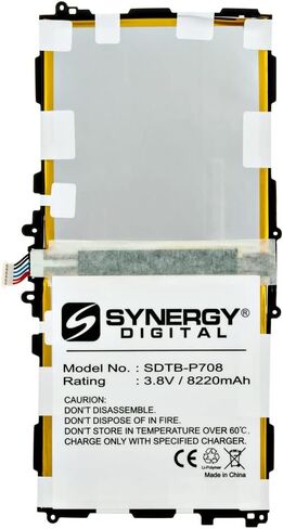 بطارية الكمبيوتر اللوحي الرقمية Synergy، تعمل مع جهاز Samsung T520 Tablet، (Li-Pol، 3.8V، 8220 مللي أمبير) ذات سعة فائقة، متوافقة مع بطارية Samsung Galaxy Note 10.1 2014 in Saudi Arabia