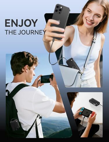 RORRY Portable Charger, 10,000mAh 30W Fast Charging Power Bank with Built-in Retractable Cables, Travel Battery Pack for iPhone 17/16/15/14/13/12, Apple Watch, iPad and More, Starlight in Saudi Arabia
