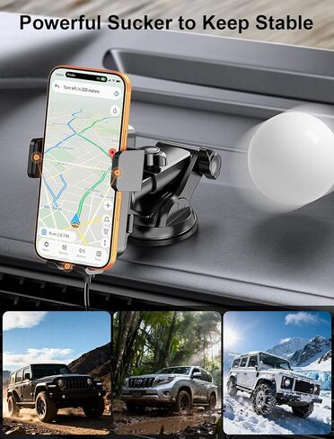 MOKPR Wireless Car Charger, Auto Clamping Car Charger Dash Windshield Air Vent Phone Holder Compatible with iPhone 17 16 15 14/13/13 Pro/12 pro/12/11/X/8, Samsung S24/S23/S22 in Saudi Arabia