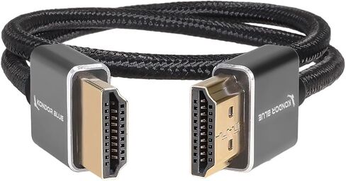 كوندور بلو كيبل HDMI مضفر رفيع ومستقيم بدقة 4 كيه لشاشات الكاميرا وبطاقات الالتقاط وغيرها in Saudi Arabia