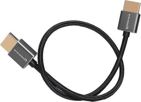 كوندور بلو كيبل HDMI مضفر رفيع ومستقيم بدقة 4 كيه لشاشات الكاميرا وبطاقات الالتقاط وغيرها in Saudi Arabia