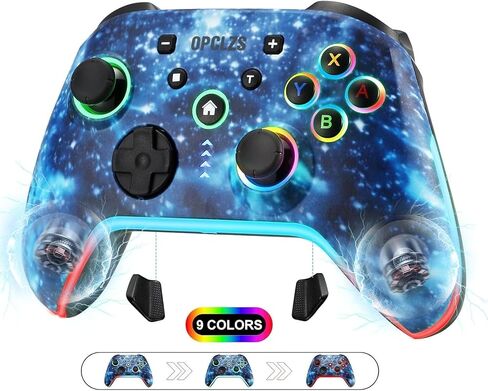 opclzs Wireless Pro Controller for Switch/Lite/OLED/iOS/PC/Android Replacement Controller with Headphone Jack for Nintendool witch Pro Controller Wireless with RGB Lighting/Hall Triggers,Controller in Saudi Arabia