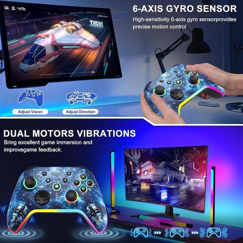 opclzs Wireless Pro Controller for Switch/Lite/OLED/iOS/PC/Android Replacement Controller with Headphone Jack for Nintendool witch Pro Controller Wireless with RGB Lighting/Hall Triggers,Controller in Saudi Arabia