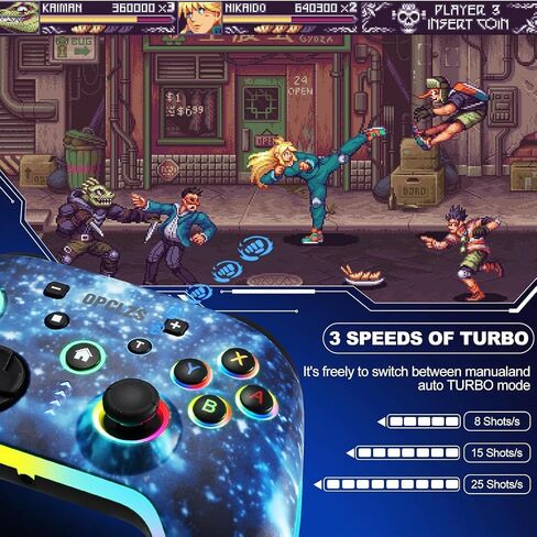 opclzs Wireless Pro Controller for Switch/Lite/OLED/iOS/PC/Android Replacement Controller with Headphone Jack for Nintendool witch Pro Controller Wireless with RGB Lighting/Hall Triggers,Controller in Saudi Arabia