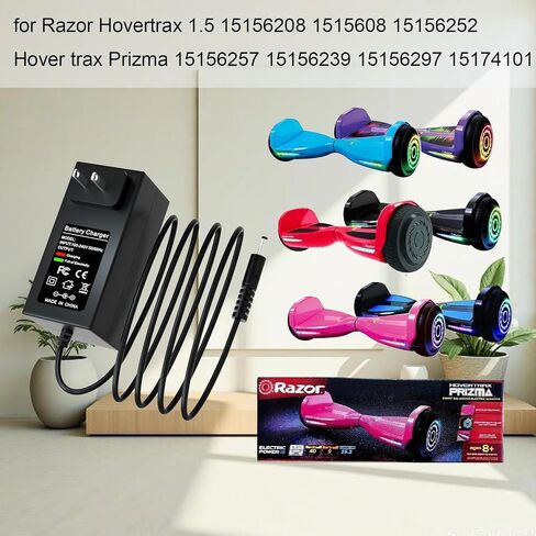 for Razor Hoverboard Compatible with Razor Hovertrax 1.5 15156208 1515608 15156252 Hover trax Prizma 15156239 15156297 15174101 15156257 Charger Power Adapter Cord in Saudi Arabia