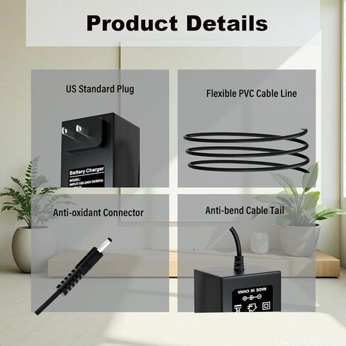 for Razor Hoverboard Compatible with Razor Hovertrax 1.5 15156208 1515608 15156252 Hover trax Prizma 15156239 15156297 15174101 15156257 Charger Power Adapter Cord in Saudi Arabia