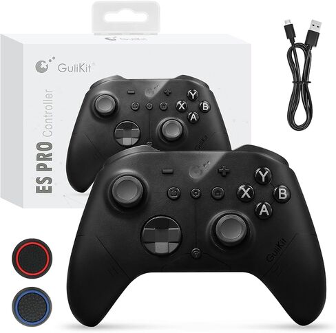 GuliKit ES PRO Wireless Gaming Controller for PC Windows Switch 2 Android iOS - World's Fastest 3.25ms Latency, TMR Anti-Drift Joysticks, 30H Battery, Wake-up Support-White in Saudi Arabia
