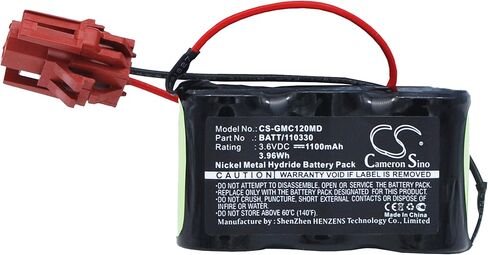 ليبي متوافقة مع بطارية GE 401086-002D، BATT/110330 Mac 12، Mac 15، Mac12، Mac15 1100 مللي أمبير في الساعة in Saudi Arabia