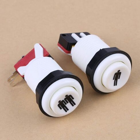 2 Player Game Buttons, Classic Game Accessories Parts Long Start Button DIY Kit 1P and 2P Player Push Buttons for Joystick Games in Saudi Arabia