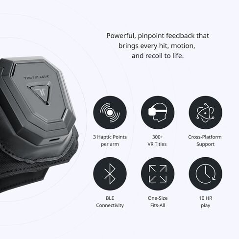 حزمة المبتدئين Onyx- TactSuit Air Onyx، حزمة TactSuit Sleeve للتجربة الغامرة الكاملة للواقع الافتراضي والكمبيوتر الشخصي والشاشة المسطحة وSim Racing. in Kuwait