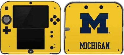 Skinit Decal Gaming Skin Compatible with 2DS - Officially Licensed College Michigan M Logo Yellow Design in Saudi Arabia