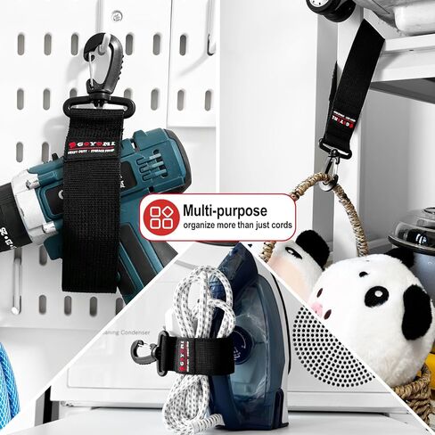 6 قطع منظم حامل سلك تمديد، حشوات للجوارب للرجال، شماعة سلك بخطاف وحلقة، أشرطة تخزين شديدة التحمل للأسلاك والكابلات والخراطيم والحبال والمركبات الترفيهية وتخزين المرآب وتنظيمه، مقاسات متنوعة in Kuwait