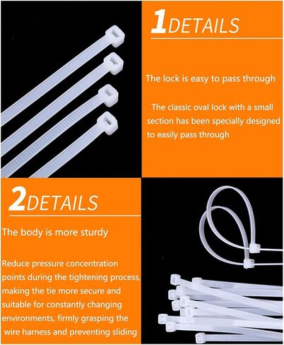 100 pieces Zip ties cable management cable ties are easy to install and not prone to breakage in Saudi Arabia