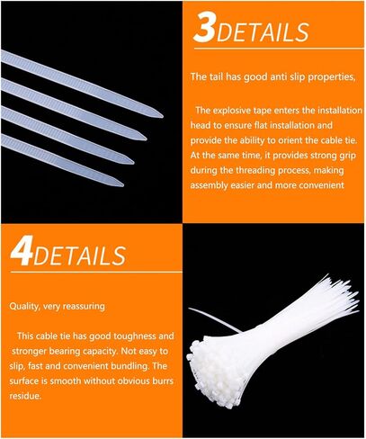 100 pieces Zip ties cable management cable ties are easy to install and not prone to breakage in Saudi Arabia
