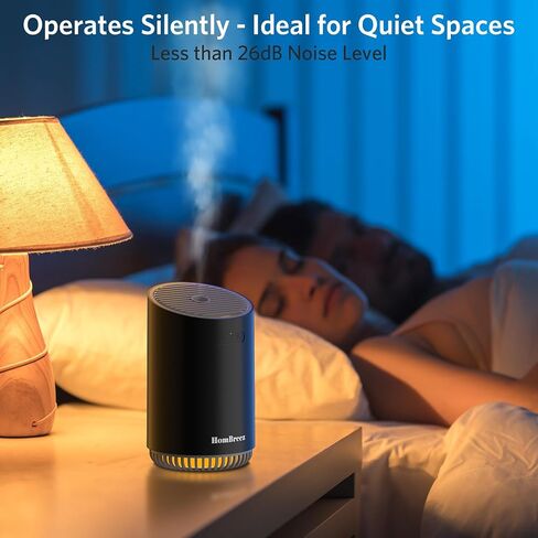 Portable Aromatherapy Diffuser 320ml, Rechargeable Essential Oil Diffuser with LED Light, Cool Mist Humidifier with 2 Mist Modes, Auto Shut-Off, Cordless Use for Home, Office, Bedroom - Black in Saudi Arabia