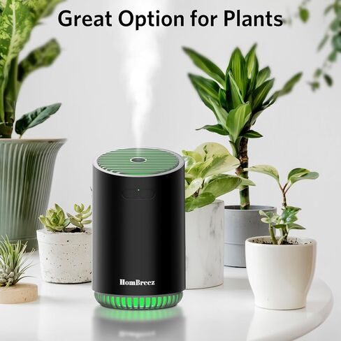 Portable Aromatherapy Diffuser 320ml, Rechargeable Essential Oil Diffuser with LED Light, Cool Mist Humidifier with 2 Mist Modes, Auto Shut-Off, Cordless Use for Home, Office, Bedroom - Black in Saudi Arabia