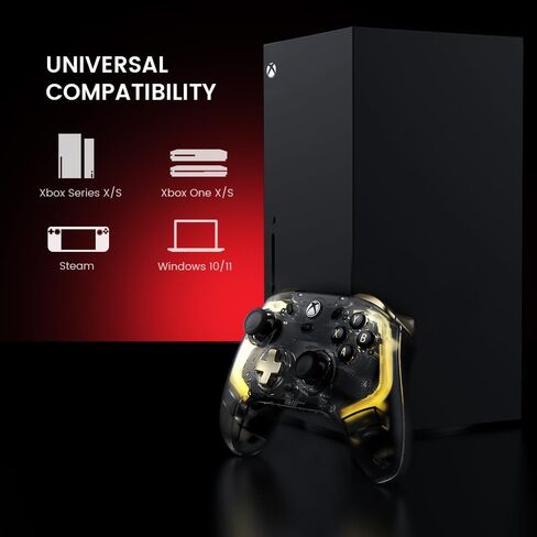 وحدة تحكم سلكية محسنة من GameSir Kaleid Flux لأجهزة Xbox وإضاءة RGB وعصا التحكم ذات تأثير Hall، متوافقة مع Xbox Series X|S وXbox One وWindows 10/11 PC - مرخصة رسميًا (متجددة) in Kuwait