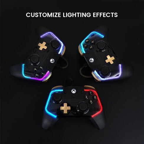 وحدة تحكم سلكية محسنة من GameSir Kaleid Flux لأجهزة Xbox وإضاءة RGB وعصا التحكم ذات تأثير Hall، متوافقة مع Xbox Series X|S وXbox One وWindows 10/11 PC - مرخصة رسميًا (متجددة) in Kuwait