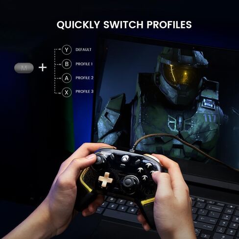 وحدة تحكم سلكية محسنة من GameSir Kaleid Flux لأجهزة Xbox وإضاءة RGB وعصا التحكم ذات تأثير Hall، متوافقة مع Xbox Series X|S وXbox One وWindows 10/11 PC - مرخصة رسميًا (متجددة) in Kuwait
