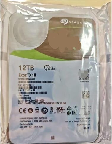 For 12TB (ST12000NM000J) SATA X18 HDD 3.5inch 7.2k 256M Hard Disk Drive for Server in Saudi Arabia