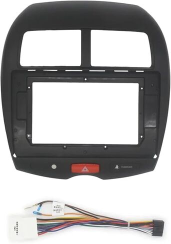 طقم إطار راديو ستيريو تلقائي متوافق مع Mitsubishi ASX/RVR/Outlander Sport Car Radio Fascia لوحة أجهزة القياس وحامل لوحة الواجهة (اللفافة والكابل، 10.1 بوصة) in Kuwait