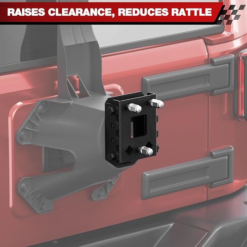 جيب جيب إطارات جبل لعام 2007-2018 Jeep Wrangler JK & JKU (2/4 أبواب) ، يناسب حاملة الإطارات الثقيلة ما يصل إلى 37 بوصة ، من الصلب الكربوني مع القبعة الإلكترونية والمسحوق in Saudi Arabia