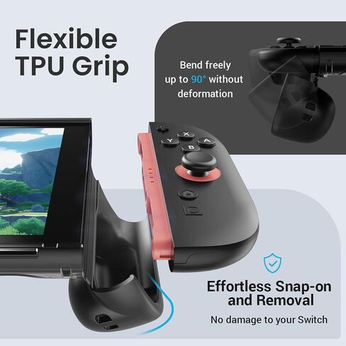 Switch 2 Case with PC Front Cover, Dockable TPU Ergonomic Grip Protective Case for Nintendo Switch 2 (2025), Kickstand-Compatible, Shockproof & Anti-Scratch in Saudi Arabia