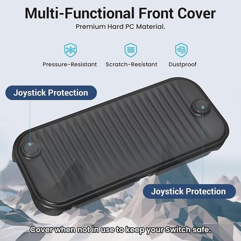 Switch 2 Case with PC Front Cover, Dockable TPU Ergonomic Grip Protective Case for Nintendo Switch 2 (2025), Kickstand-Compatible, Shockproof & Anti-Scratch in Saudi Arabia