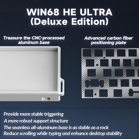 Aula WIN68 HE Ultra Wired Aluminum Mechanical Gaming Keyboard 60%, Automated Input, Adjustable Drive for Quick Trigger Mode, 8000Hz Polling Rate, Hall Effect Magnetic Switch, RGB Backlit Keyboard in Kuwait