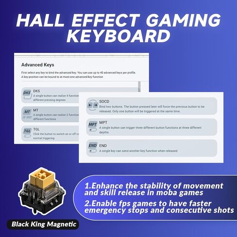 Aula WIN68 HE Ultra Wired Aluminum Mechanical Gaming Keyboard 60%, Automated Input, Adjustable Drive for Quick Trigger Mode, 8000Hz Polling Rate, Hall Effect Magnetic Switch, RGB Backlit Keyboard in Kuwait