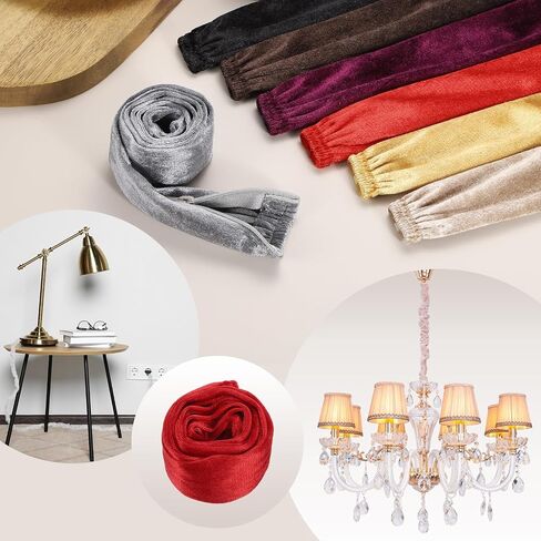 PATIKIL 5.9ft Chandelier Chain Cord Cover, 2 Pcs Velvet Cloth Fabric Chain Sleeve Decorative Cord Covers for Chandelier Wires Swing Cable, Zipper Style, Gold in Kuwait