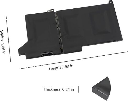 WDX0R 3CRH3 Battery Replacement for Dell Latitude 3480 3580 3189 3379 Inspiron 15 7579 7573 7560 7569 7570 5565 5567 5568 5570 5578 5579 7586 13 7368 7378 5368 5378 5379 17 5765 5767 5775 P58F P75F in Kuwait